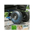 thumbnail image 5 of Black Poly Dump Cart, 4 Cu.Ft. Heavy Duty 600 LBS Garden Cart, 10" No-Flat Tires & 180° Rotating Handle, Rust-Proof Polyethylene Yard Dump Wagon For Yard, Landscaping, Gardening, Quick Release, 5 of 7