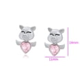 thumbnail image 2 of Aretes Cerdo Con Alas Cristales Austriacos Dama Oro 18K Laminado blanco Unitalla, 2 of 7