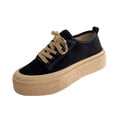 thumbnail image 2 of AUDeals Women's Canvas Shoes, Low Top Lace Up Platform Sneakers with Lightweight Comfort, Casual Walking Tennis Style, 2 of 8