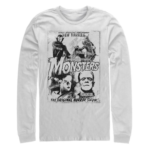 Men's Universal Monsters Original Monster Flicks  Long Sleeve Shirt