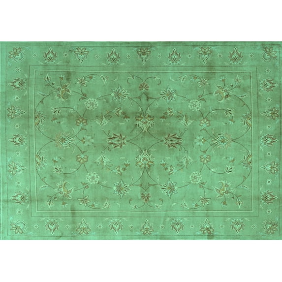 Ahgly Company Machine Washable Indoor Rectangle Persian Turquoise Blue Traditional Area Rugs, 2' x 4'