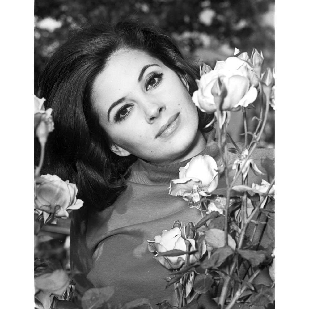Barbara Parkins Classic Close Up Portrait with Flowers Photo Print (8 x