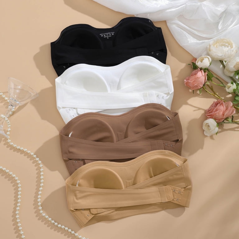 Women's Nylon Stretch Strapless Bra - Seamless Support for Wedding Dresses  & Everyday Wear - Walmart.com