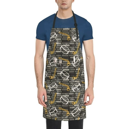 

Picia Hockey1 Waterproof Apron for Unisex Adult - Adjustable Bib Apron with Pockets Ideal for Cooking Gardening Painting and Household Chores