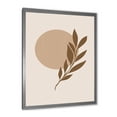 thumbnail image 2 of Designart 'Abstract Terracotta Moon and Sun With Tropical Leaf' Modern Framed Art Print, 2 of 4