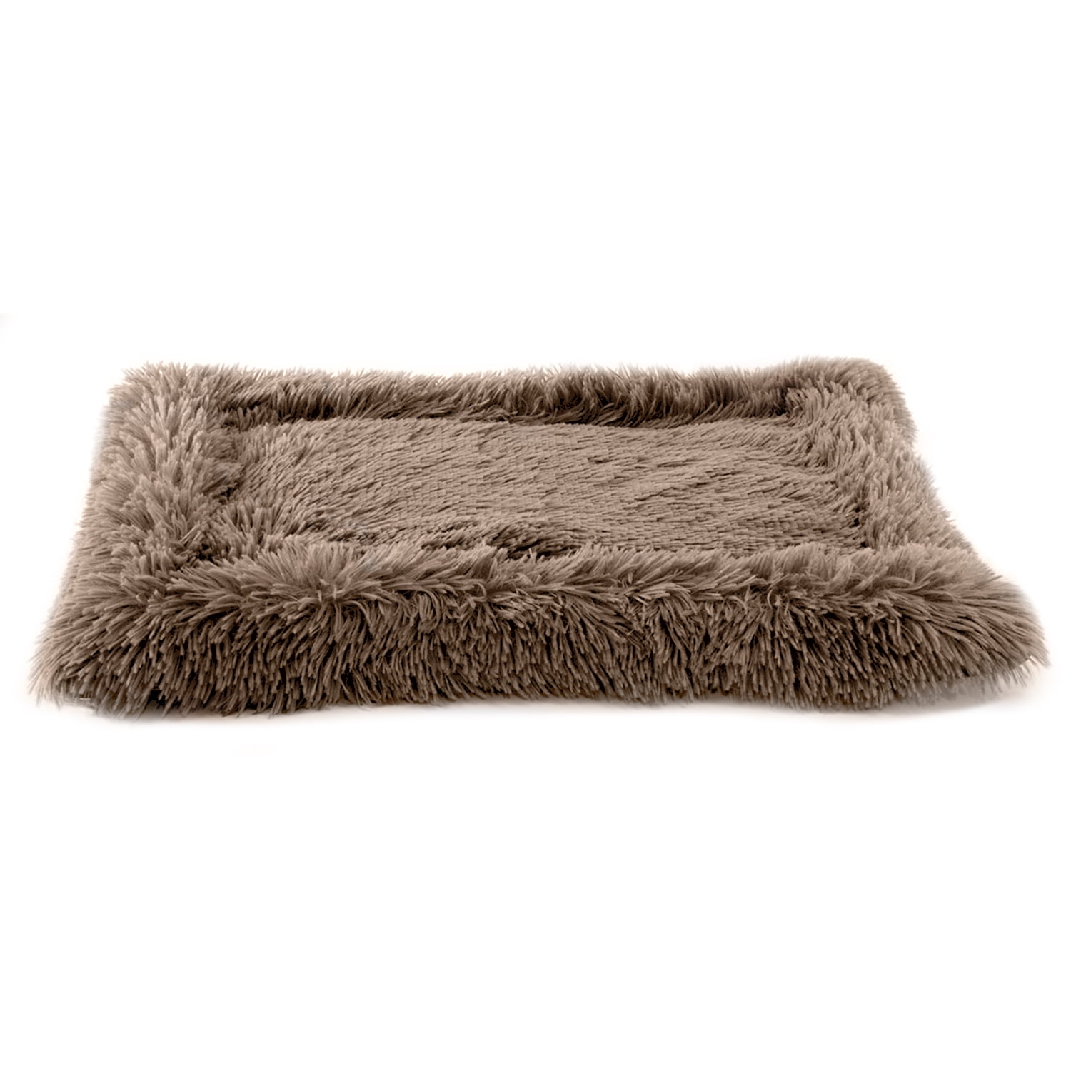 Precious Tails Eyelash Faux Fur Bordered Cat Dog Mat - Large