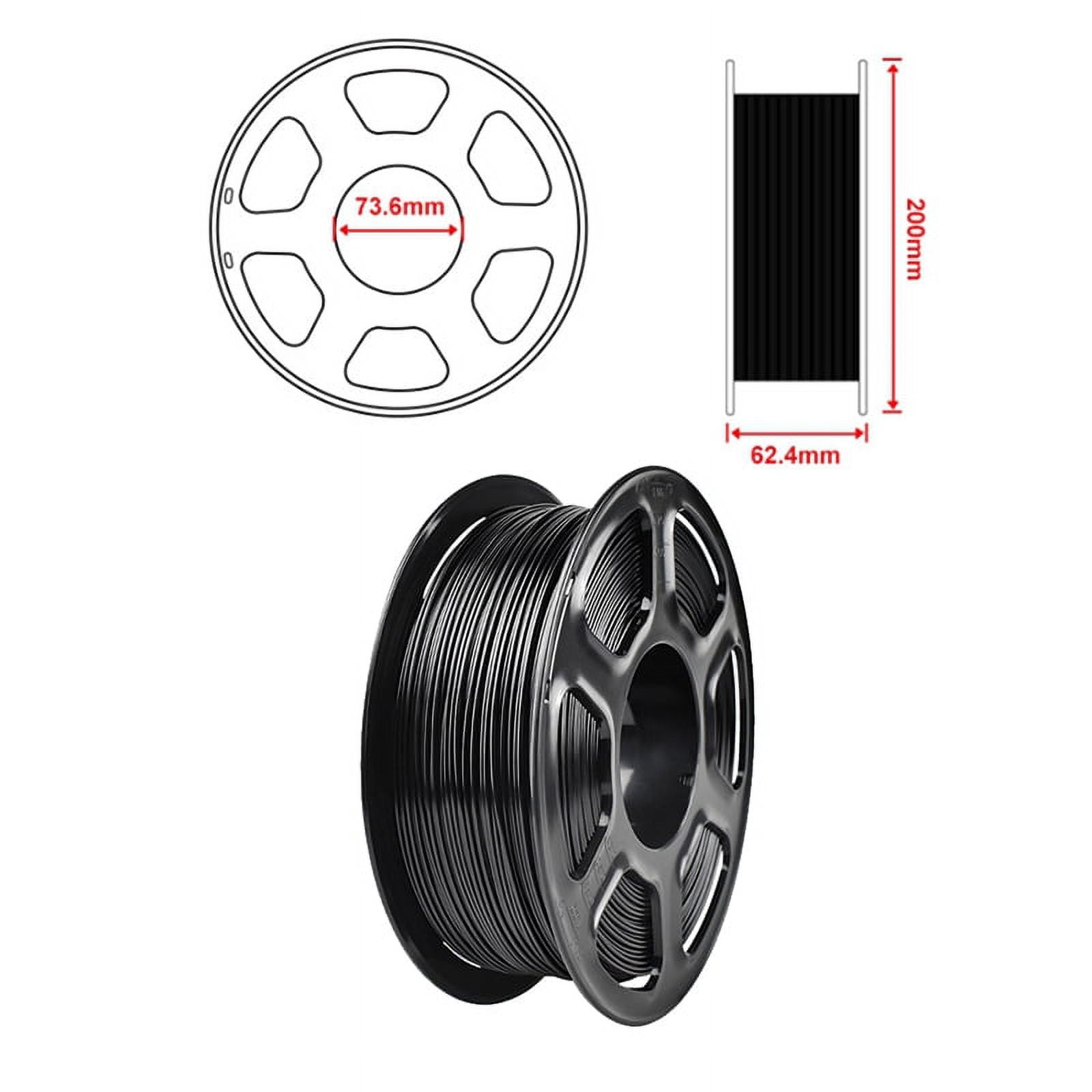 3D Printer Filament, PETG Filament ,1.75mm Filament for 3D Printer 1KG Spool PETG Black