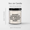 thumbnail image 3 of Graphic Designer Gifts, Vanilla Soy Candle, Valentine's Day Surprise, 'Graphic Designer by Day, World's Best Mom by Night.', 3 of 3