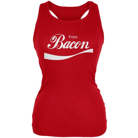 Enjoy Bacon Red Juniors Soft Tank Top - 2X-Large