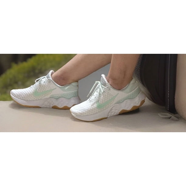 Women Nike Nike womens Renew Ride 3 Athletic Shoes White/Barely Green DC8184-101