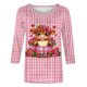 thumbnail image 5 of Xuyuer Valentine T Shirts Love Heart Printed Graphic Tee Tops Women's Casual 3/4 Sleeve T-Shirts Round Neck Cute Tunic Tops Basic Tees Blouses Business Work Tee Top Spring Shirts, 5 of 6
