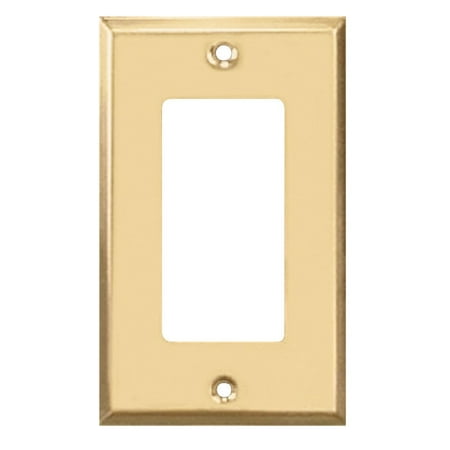 Creative Accents Wood Wall Plate - Creative Accents 9BS117 Bright Brass Finish Steel Decorator Wallplate