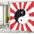 thumbnail image 5 of Ambesonne Ying Yang Shower Curtain, Chinese Sun, 69"Wx70"L, Black White Red, 5 of 5