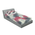 thumbnail image 2 of Ambesonne Flower Fitted Sheet & Pillow Sham Set, Hand Drawn Floral Art, Twin, Multicolor, 2 of 2