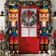 thumbnail image 5 of Pancarta para puerta con diseño de soldado cascanueces, decoración navideña 2024, adornos colgantes para el hogar, regalos de Navidad, Año Nuevo 2025, 5 of 5