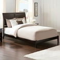 thumbnail image 2 of AFI Portland Queen Low Profile Wood Platform Bed Frame with Sleigh Headboard, Espresso, 2 of 8