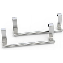 9" Over The Cabinet Towel Bar, Stainless Steel Dish Towel Holder for Cabinet Door, 2 Pack