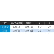 Simpson Dura-Vent 58DVA-E90 5x8 Direct Vent Galvanized 90 Degree Elbow, Galvanized.