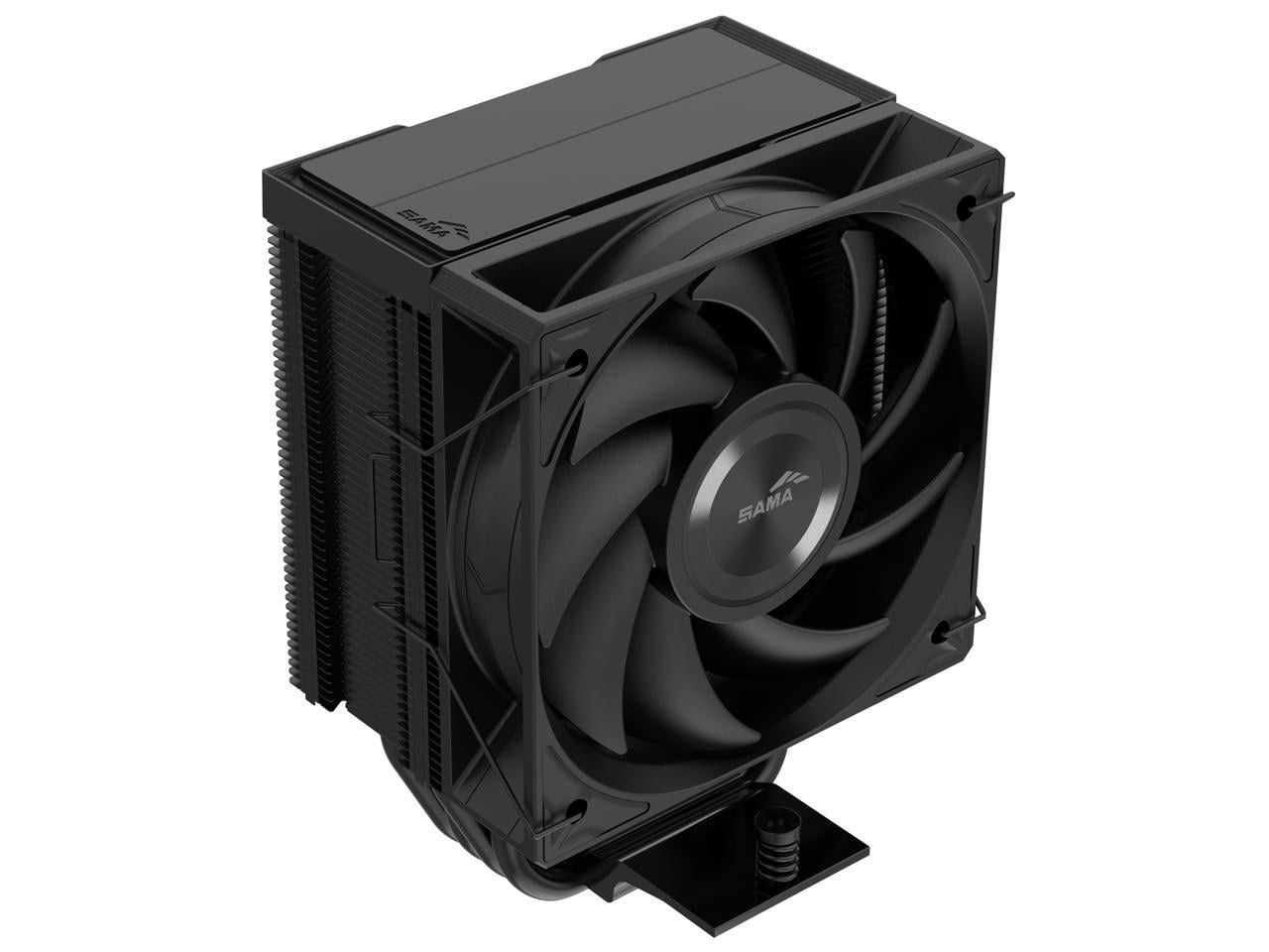 SAMA X40 Single-Tower CPU Air Cooler, 4 Copper Heat Pipes, 100mm PWM Fans, for AMD AM4/AM5, Intel LGA 1700/1150/1151/1200/1851 Thermal Grease/Black