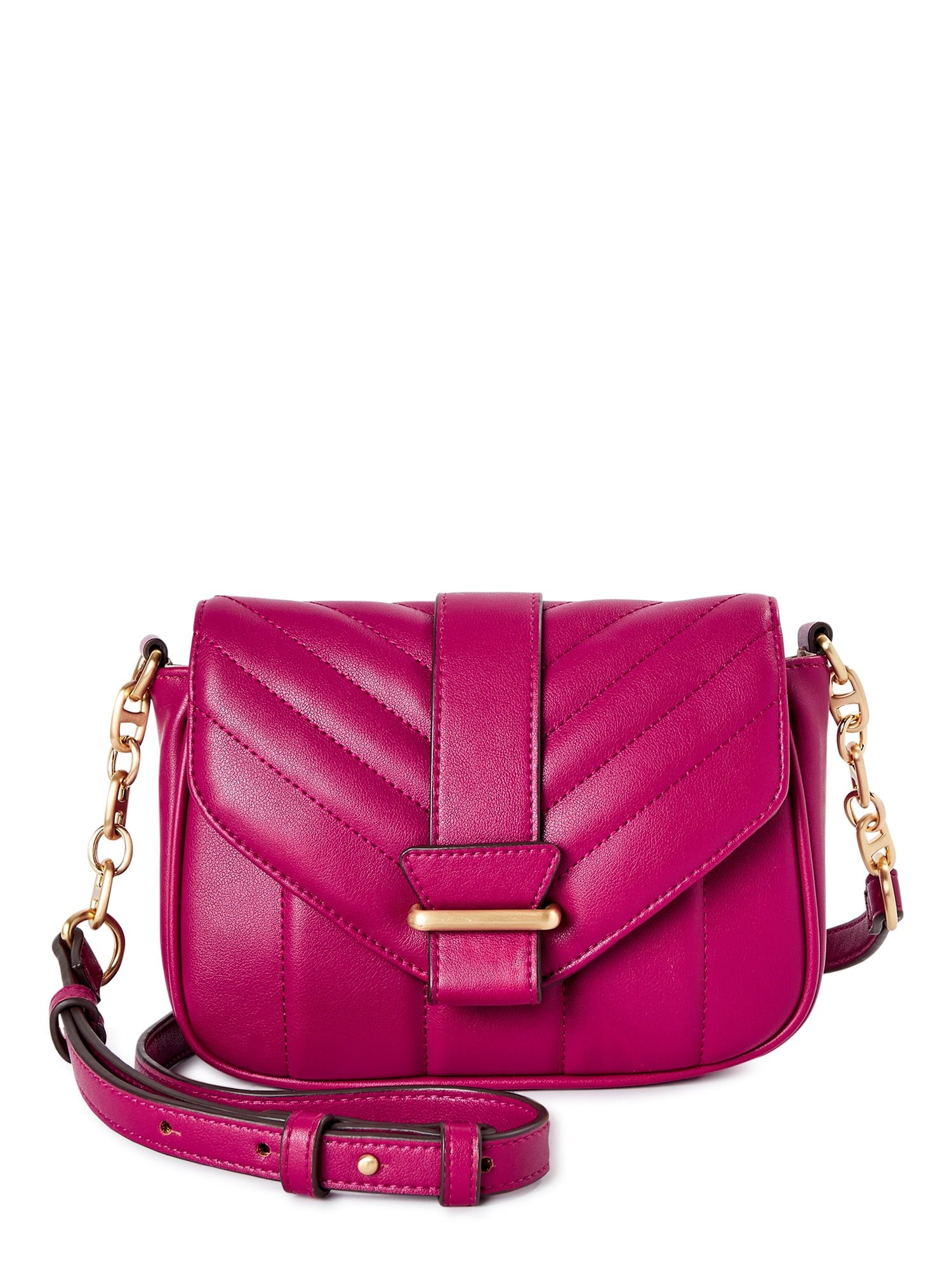 Time and Tru Women’s Camber Crossbody Handbag Pink