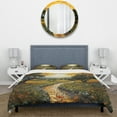 thumbnail image 3 of Designart "Post-Impressionist Olive Haven" Vangogh Bedding Covert Set - Landscapes Green Traditional Bed Set With 1 Sham, 3 of 6