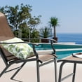 thumbnail image 4 of Nuu Garden 2 Piece Patio Lounge Chair, Reclining Chair with Ottoman, All-Weather Textilene Chaise Lounge, Metal Frame, 2 in 1 Combination, Brown, 4 of 10