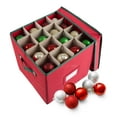 thumbnail image 2 of Elf Stor Premium Red Christmas Ornament Storage Chest Holds 64 Balls w/ Dividers, 2 of 8