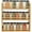 Natural with Handles, variant on 3 Tier Bamboo Spice Rack, Spice Rack Organizer, Seasoning Jars Rack Shelf Spice Organizer for Kitchen Counter or Wall Mounting, Spice Storage Holder with handles, Jars Not Included,Black