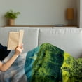 thumbnail image 3 of Landscape Soft Flannel Fleece Blanket, View of Mountains in Potomac Highlands of West Virginia Rural Scenery Picture, Cozy Plush for Indoor and Outdoor Use, 50" x 60", Forest Green, by Ambesonne, 3 of 5