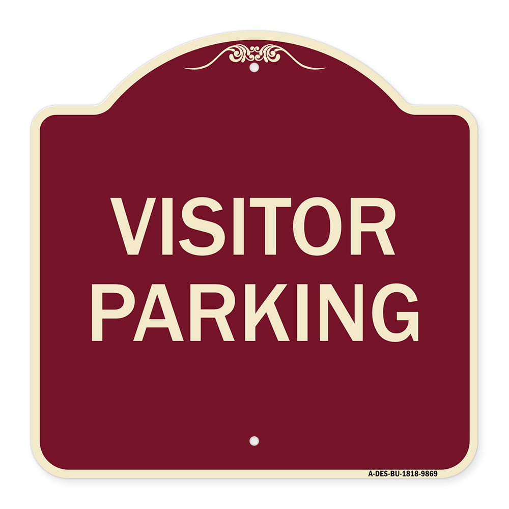 Guest Parking Only SignMission Designer Series Sign Green 18 X 18 Heavy-Gauge Aluminum Architectural Sign Made in The USA Protect Your Business & Municipality 