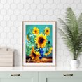 thumbnail image 3 of Cuadros Decorativos Kit de pintura por números Girasol Cuadro digital pintado a mano sin marco Wdftyju embutido en tela, 3 of 9