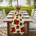 thumbnail image 4 of Table Runners 72 Inches Long Dress Scarves, Beige Red Strawberry Farmhouse Kitchen/Dining Table Runner, Coffee Tablerunners, Spring Floral Watercolor Summer Botanical 14x72 Inch, 4 of 9