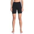thumbnail image 2 of Shorts Colorfulkoala de cintura alta con bolsillos de 15 cm, negro, 2 of 7