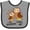 Heather and Black, variant on Inktastic My Grandma Loves Me Cute Owl Family Boys or Girls Baby Bib