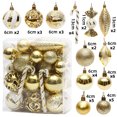 thumbnail image 2 of 20/29/40/50 piezas de adornos navideños de forma especial en azul y dorado, decoración para árbol de Navidad, colgante de esferas navideñas, nuevo, 2 of 4