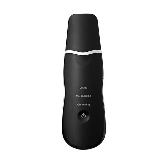 CLL-1116 Rechargeable Ultrasonic Face Skin Scrubber Face Cleaner Peeling Vibration Blackhead Removal black