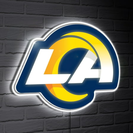 Los Angeles Rams LED Team Logo Shaped Lighted Wall Sign