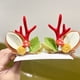 thumbnail image 4 of MaiMai nuevo diseño adornos de horquilla de Navidad lindo bola roja y verde oro rosa cuernos de ciervo adornos de horquilla de Navidad, 4 of 4