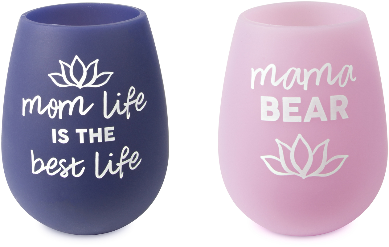 mom life wine glass
