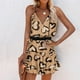 thumbnail image 2 of Vestido HUOGUO, sin mangas, cuello en V, estampado casual, para mujer, 2 of 3