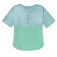 thumbnail image 3 of Fashion Women's Summer Round-Neck Button Solid Short Sleeve Casual Blouse, 3 of 4