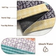 thumbnail image 6 of 4'x6' Area Rugs, Bohemia Ethnic Indoor Outdoor Area Rug for Living Room Bedroom, Boho Tribal Teal Orange Purple Stripes Leaves Washable Bathroom Rugs Kitchen Floor Carpet Mats Home Decor Aesthetic, 6 of 8