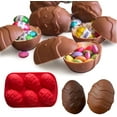 thumbnail image 3 of hengsof Easter Egg Molds Jumbo Easter Chocolate Molds Silicone Bunny Egg Muffin Cupcake Pan Non-stick Half Egg Shaped Moulds for Easter Breakable Chocolate, Easter Baking, 3 of 7