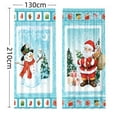 thumbnail image 3 of Oliegs Rideaux Imprimés des Fêtes 2 Rideaux Plats 2D Imprimés Rouges de Noël avec Flocons de Neige et Branches pour Chambre Salon Fête des Fêtes, 3 of 5