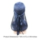 thumbnail image 5 of Tapón Silky Cap Bonnet Headwraps con la elasticidad de la moda de la cola larga Flexible ajustable para los ciclistas Hip-Hop Lovers Daily Decoration Navy Black Edge Kearding AP008480-05B, 5 of 5
