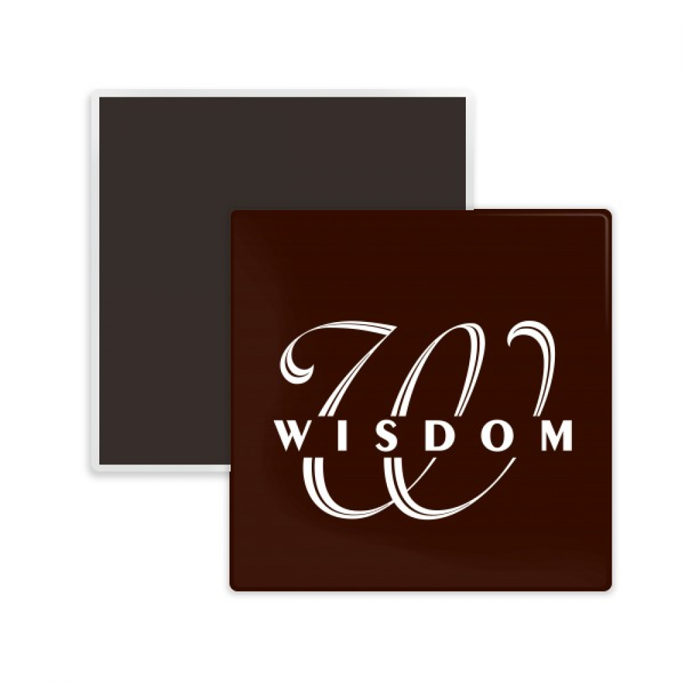 Letter Expression Wise Art Deco Fashion Square Ceracs Fridge