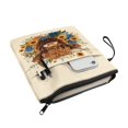 thumbnail image 2 of HELLHERO 1 pc Notebook Wraps with Handle Book Lovers Gift Book Organzoer Holder with Pocket for Librarian Easy Carry Book Case, Calf and Sunflower Pattern, 2 of 8