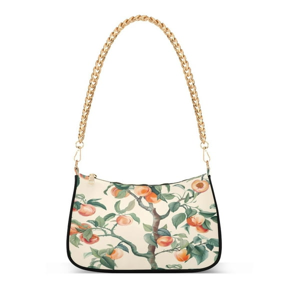 One Shoulder Chain Handbag 7.1x11x2.8in Women's Hobo Handbags Tote Handbags Shoulder Handbags Card Bag Cash Bag Key Bag Peach Tree