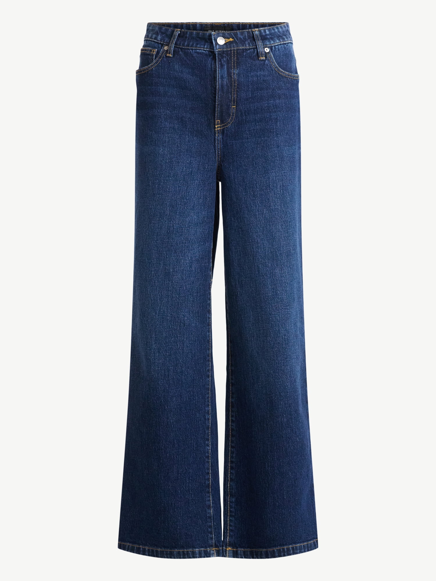 Free Assembly Women's High Rise Full Length Wide Leg Jeans, 30" Inseam, Sizes 0-26W