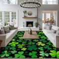 thumbnail image 3 of Rectangle Area Rugs 5 x 8 Ft, Saint Patrick's Day Non-Slip Residential Carpet, Spring Farmhouse Botanical Clovers Indoor Crawling Mats Runner Rugs for Living Room/Dining Room/Bedroom, 3 of 8